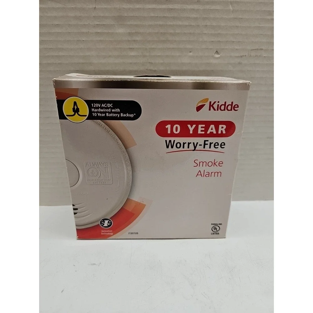 Kidde Worry Free 120 Volt Hardwired Smoke‎ Alarm 10 Year Battery Life